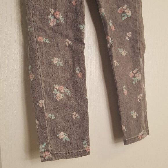 Oshkosh Gray Floral Stretch Denim Jeans - Picture 2 of 6